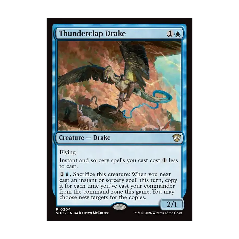 Thunderclap Drake - Secrets of Strixhaven Commander (Near Mint)