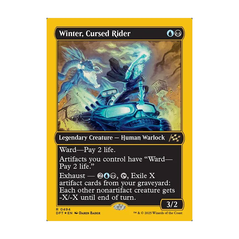 Winter, Cursed Rider (First-Place Foil) - Aetherdrift (Foil Near Mint)