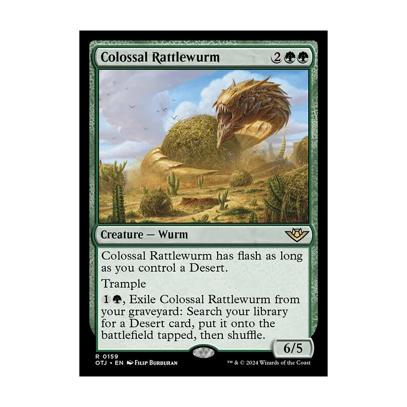 Colossal Rattlewurm - Outlaws of Thunder Junction (Near Mint)
