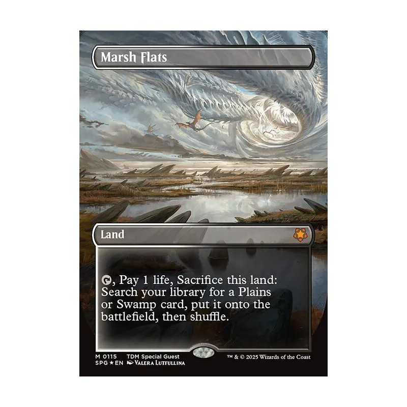 Marsh Flats (Borderless) (Dragonscale Foil) - Special Guests (Foil Near Mint)