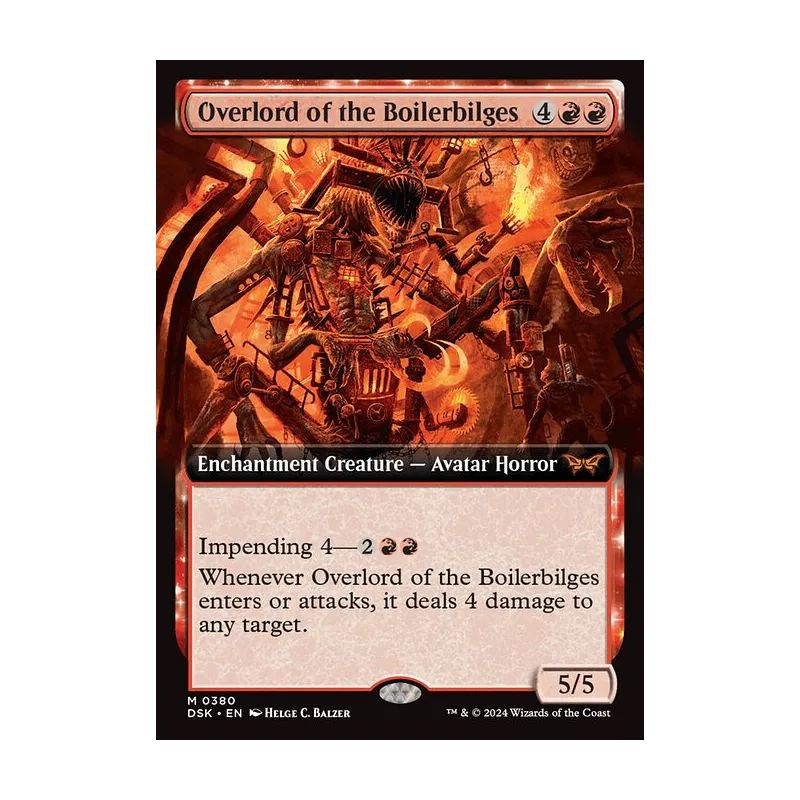 Overlord of the Boilerbilges (Extended Art) - Duskmourn: House of Horror (Near Mint)