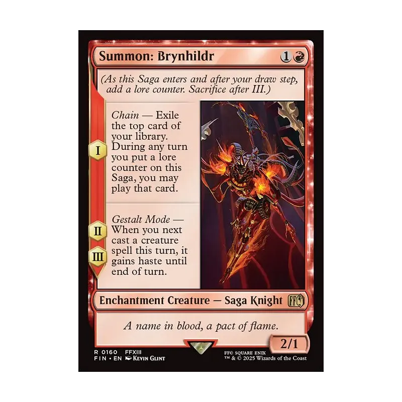 summon card mtg Here's Your First Look at Over a Dozen New Cards From Magic: The Gathering's Upcoming Final Fantasy Set Each player loses 2 life The elder primal Odin has returned to Eorzea. Summon: Brynhildr | Final Fantasy