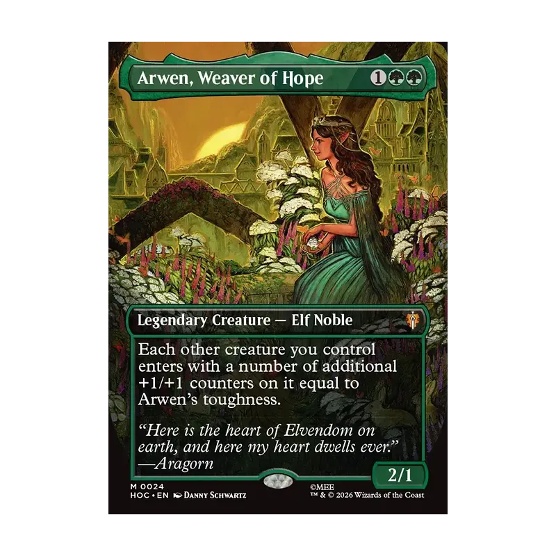 Arwen, Weaver of Hope (Borderless) - The Hobbit Eternal (Near Mint)