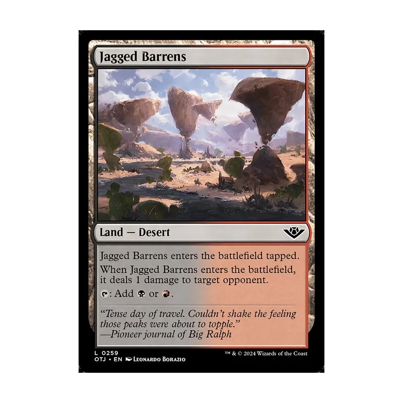 Jagged Barrens - Outlaws of Thunder Junction (Near Mint)