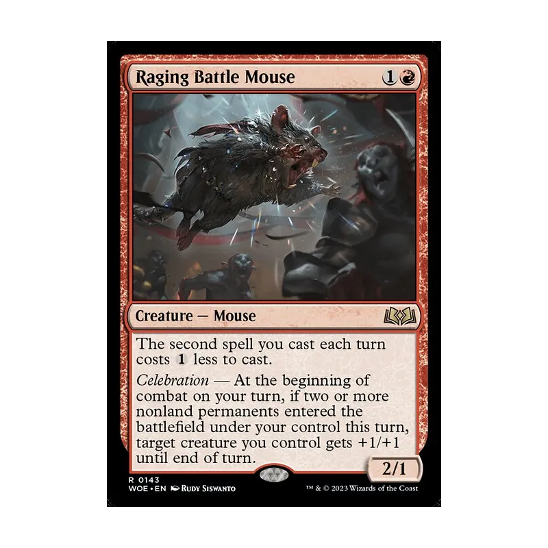 Raging Battle Mouse - Wilds of Eldraine (Near Mint)