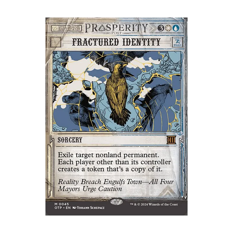 mtg breaking news cards Fell the Mighty [Outlaws of Thunder Junction: News] Breaking News (OTP) #16 Illustrated by Willem Hampson Magic MtG Outlaws of Thunder Junction