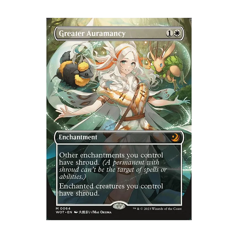 Greater Auramancy (Anime Borderless) - Wilds of Eldraine: Enchanting Tales (Near Mint)