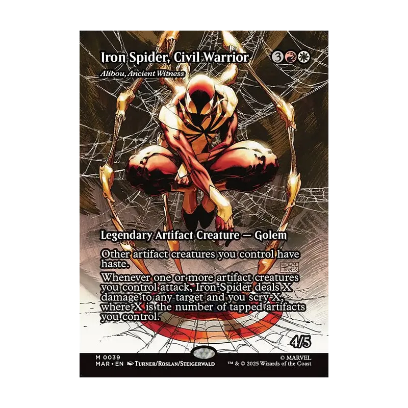 Iron Spider, Civil Warrior / Alibou, Ancient Witness (Borderless) - Marvel Universe (Near Mint)
