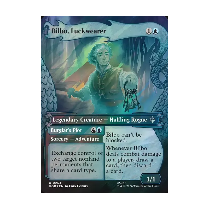 Bilbo, Luckwearer (Showcase) (Surge Foil) - The Hobbit (Foil Near Mint)