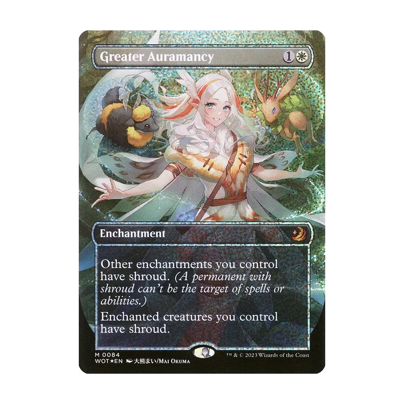 Greater Auramancy (Anime Borderless) (Confetti Foil) - Wilds of Eldraine: Enchanting Tales (Foil Near Mint)