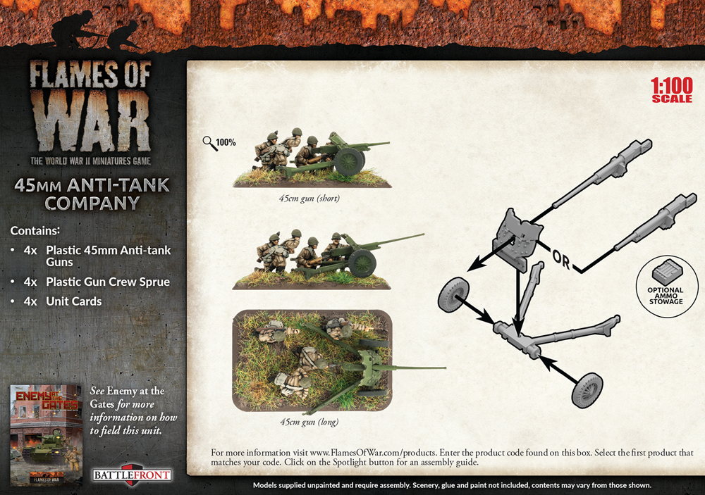 Flames of War WW2: Soviet - 45mm Anti-Tank Company
