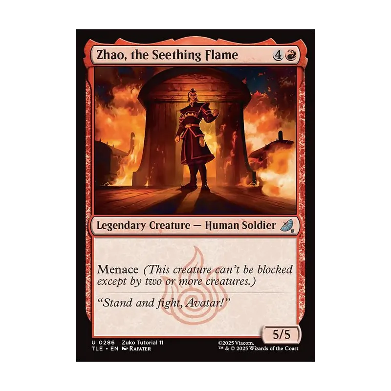 Zhao, the Seething Flame (0286) - Avatar: The Last Airbender Eternal (Near Mint)