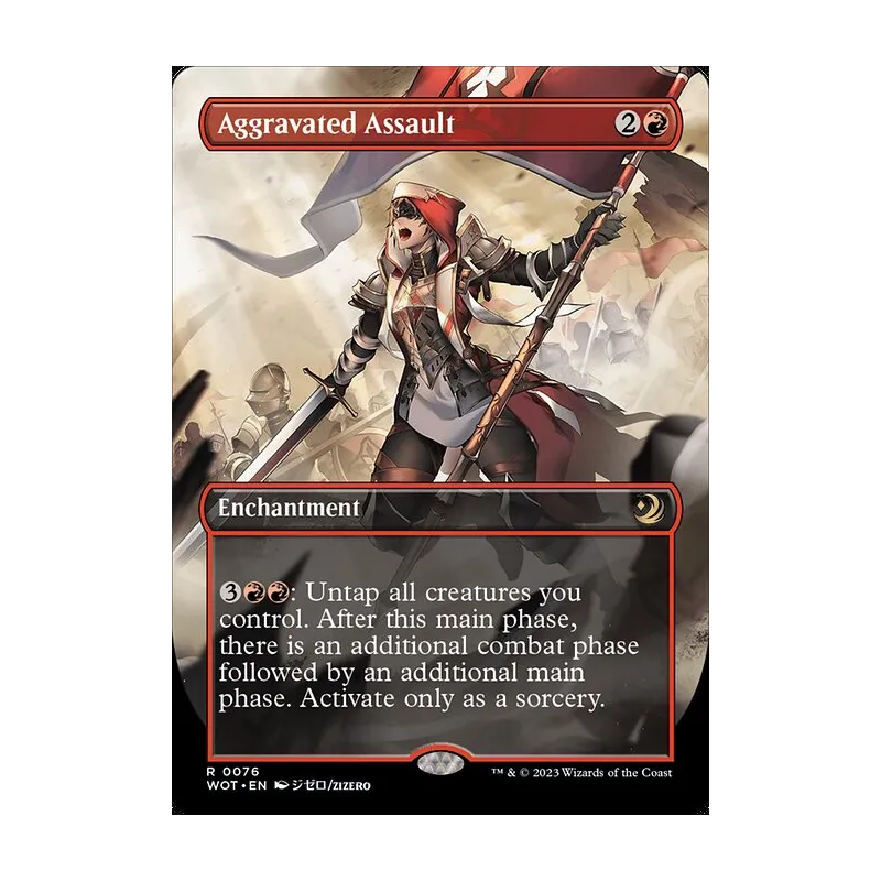 Aggravated Assault (Anime Borderless) - Wilds of Eldraine: Enchanting Tales (Near Mint)