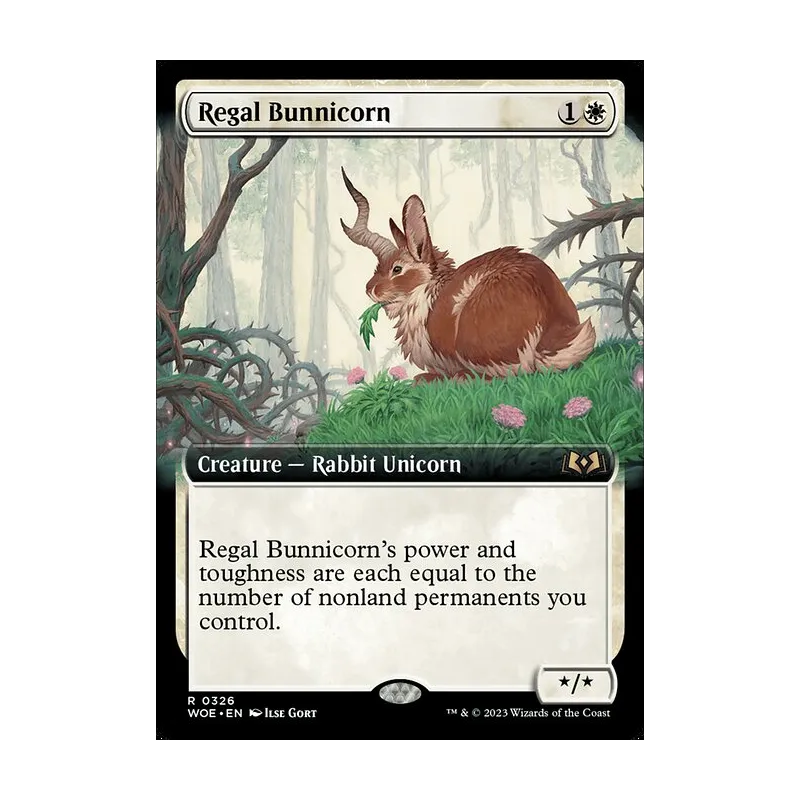 Regal Bunnicorn (Extended Art) - Wilds of Eldraine (Near Mint)