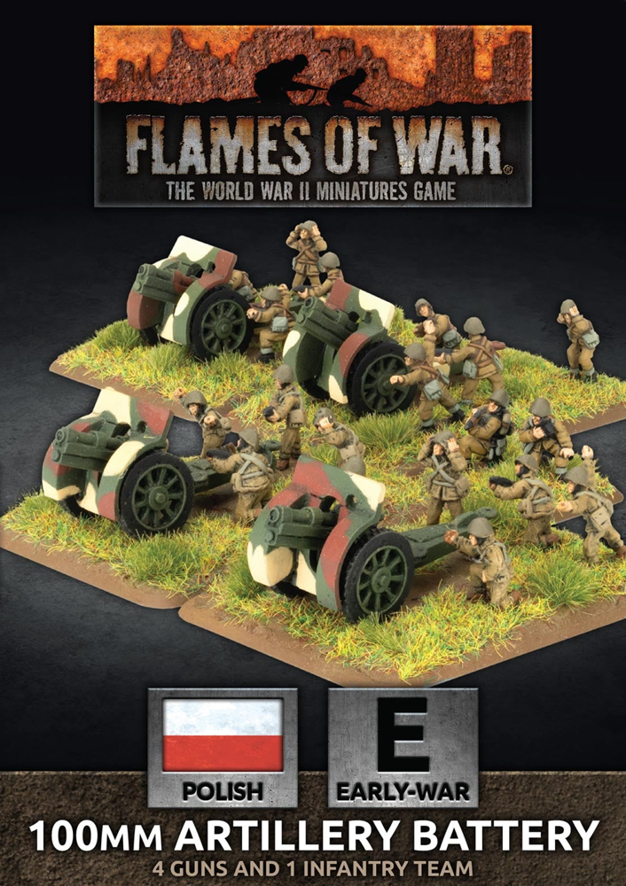Flames of War WW2: Polish - 100mm Artillery Battery (New Arrival)