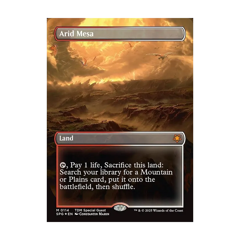 Arid Mesa (Borderless) (Dragonscale Foil) - Special Guests (Foil Near Mint)