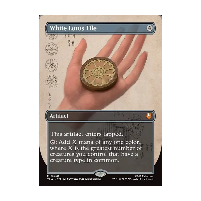 White Lotus Tile (Borderless) - Avatar: The Last Airbender (Near Mint)