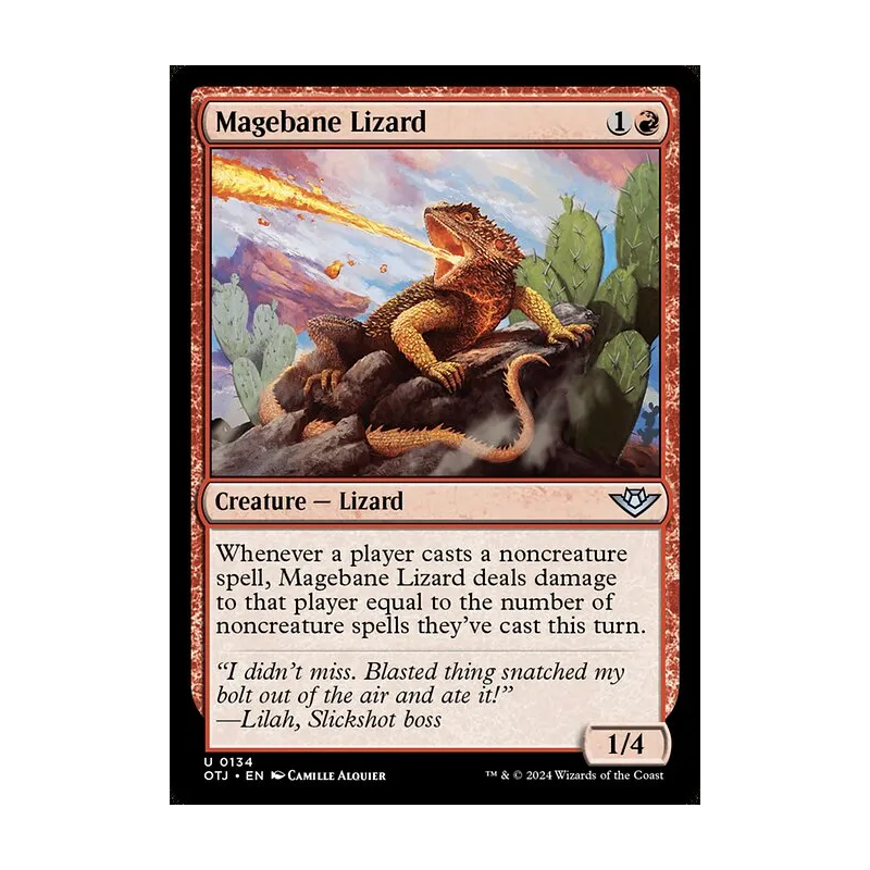 Magebane Lizard - Outlaws of Thunder Junction (Near Mint)