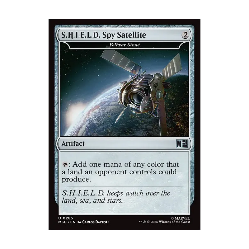 S.H.I.E.L.D. Spy Satellite / Fellwar Stone (Surge Foil) - Marvel Super Heroes Commander (Foil Near Mint)