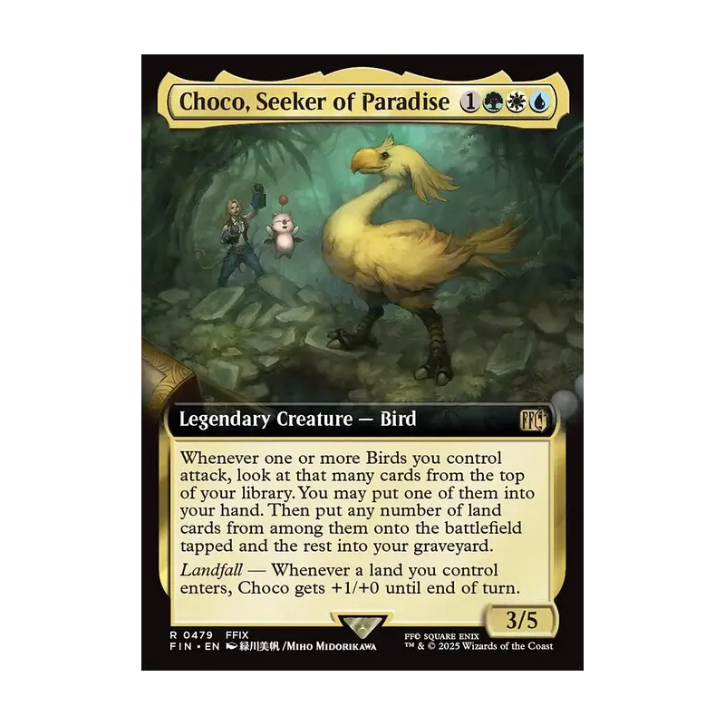 choco mtg final fantasy Choco, Seeker of Paradise You may play lands and cast Bird spells from the top of your library Choco-Comet | Final Fantasy MTG