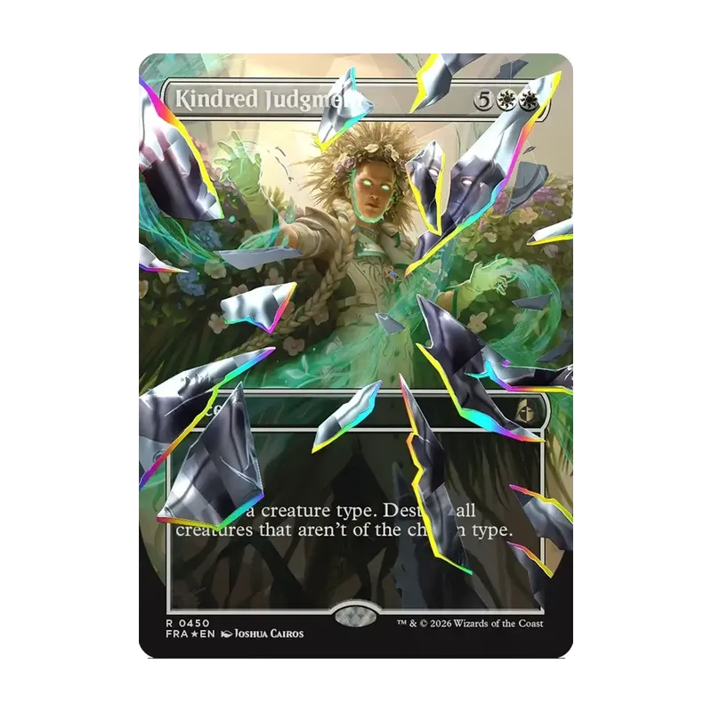 Kindred Judgment (Borderless) (Facet Foil) - Reality Fracture (Foil Near Mint)