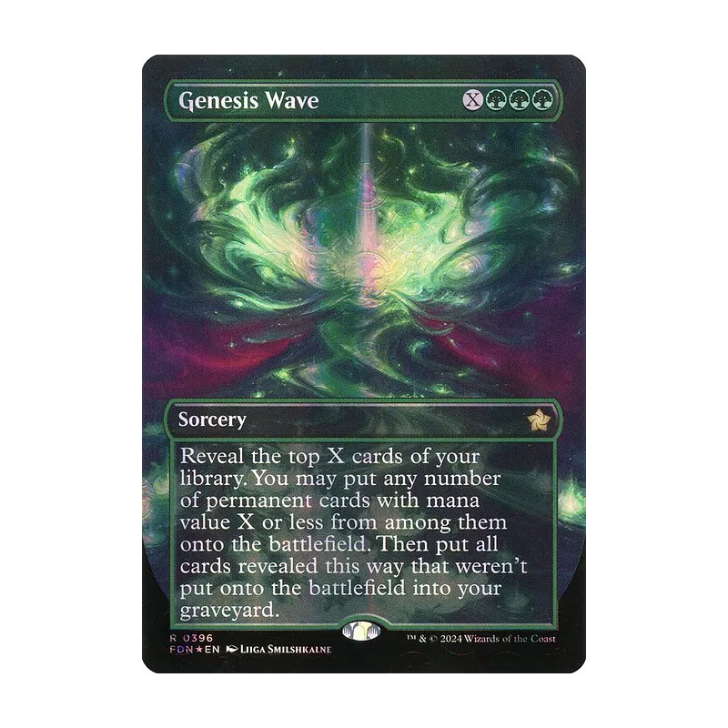 Genesis Wave (Borderless) (Mana Foil) - Foundations (Foil Near Mint)