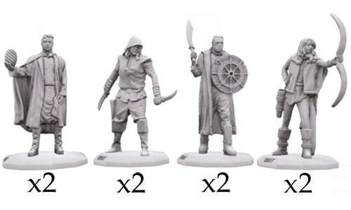 Monster Adventure Minis: Unpainted - Humans (8) Monster Adventure Minis: Unpainted - Humans (8)
