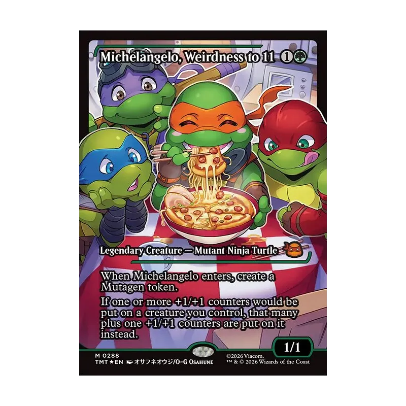 Michelangelo, Weirdness to 11 (Showcase) - Teenage Mutant Ninja Turtles (Foil Near Mint)