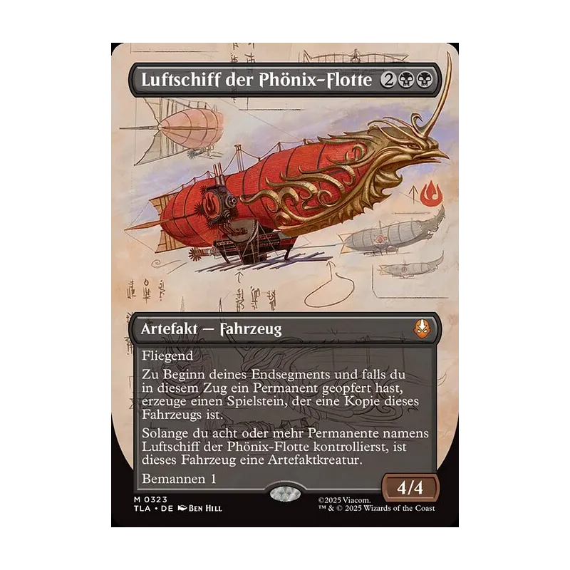 Phoenix Fleet Airship (Borderless) - Avatar: The Last Airbender (Near Mint)