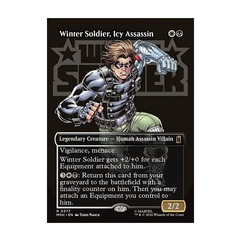 Winter Soldier, Icy Assassin (Borderless) - Marvel Super Heroes (Near Mint)