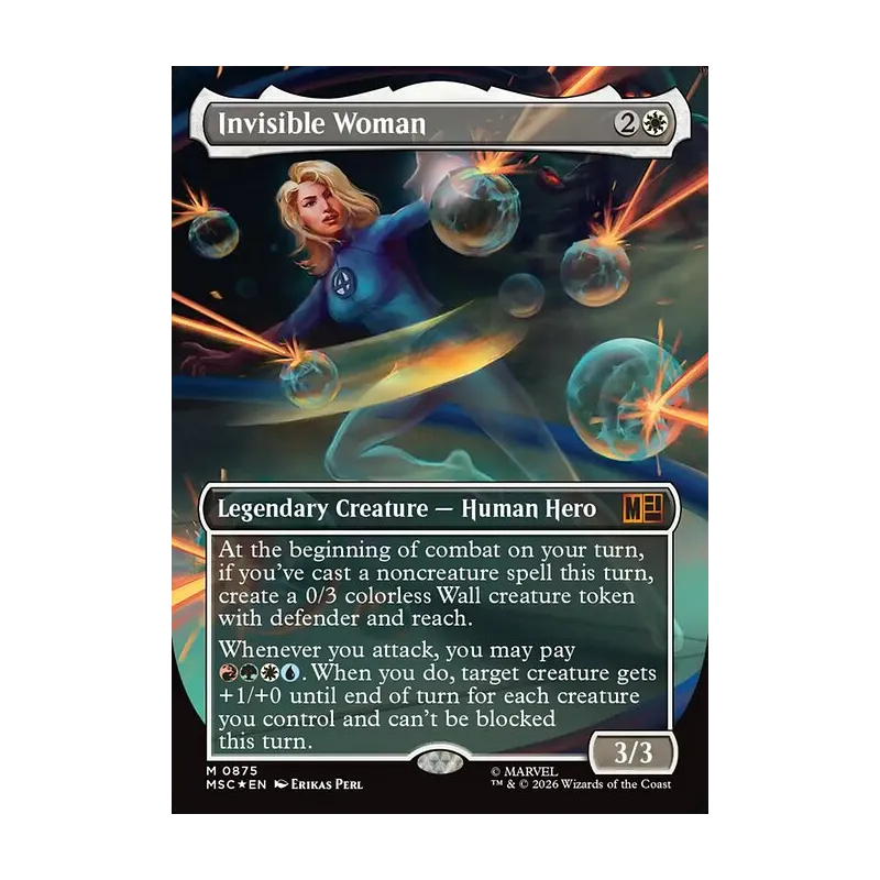 Invisible Woman (Borderless) (Surge Foil) - Marvel Super Heroes Commander (Foil Near Mint)