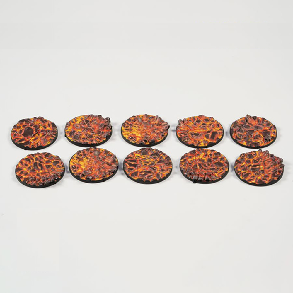Battle Ready Toppers: Molten Lava - Round 28mm (10) (Preorder)