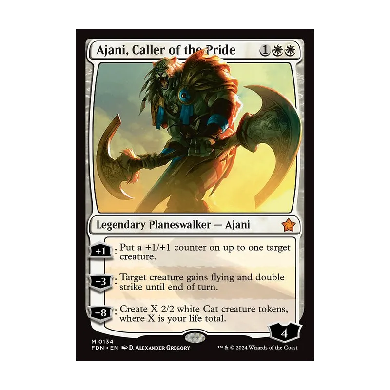 Ajani, Caller of the Pride - Foundations (Near Mint)