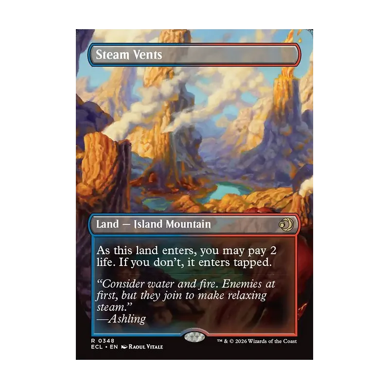Steam Vents (Borderless) - Lorwyn Eclipsed (Near Mint)