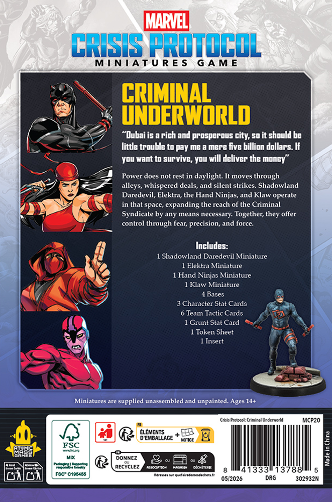 Marvel Crisis Protocol: Criminal Underworld (Preorder)