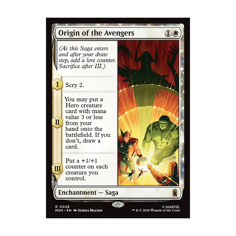 mtg avengers cards MTG: Marvel Super Heroes Commander Deck %0A%0AHeroes%20United%0A%0ACaptain%20America%20leads%20his%20team%20to%20battle%20against%20an%20overwhelming%20threat Avengers Hangar (259)| Magic: The