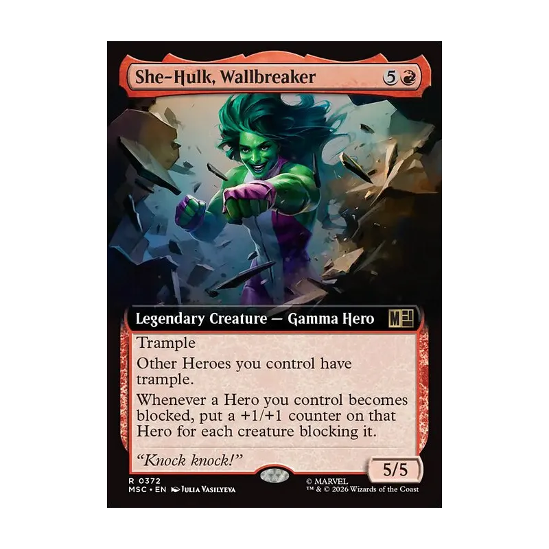She-Hulk, Wallbreaker (Extended Art) - Marvel Super Heroes Commander (Near Mint)