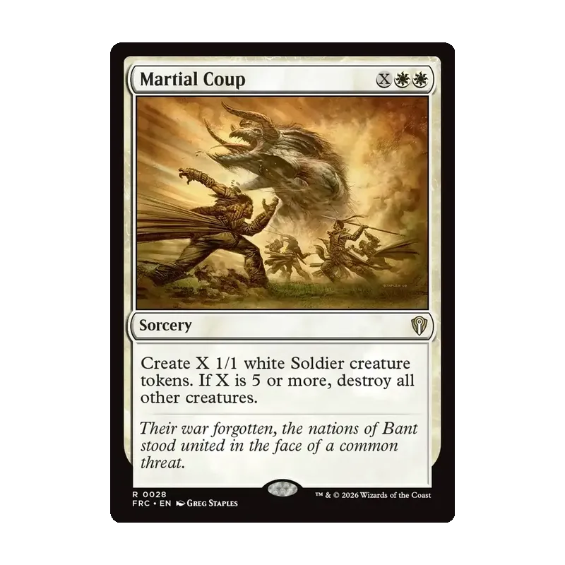Martial Coup - Reality Fracture Commander (Near Mint)