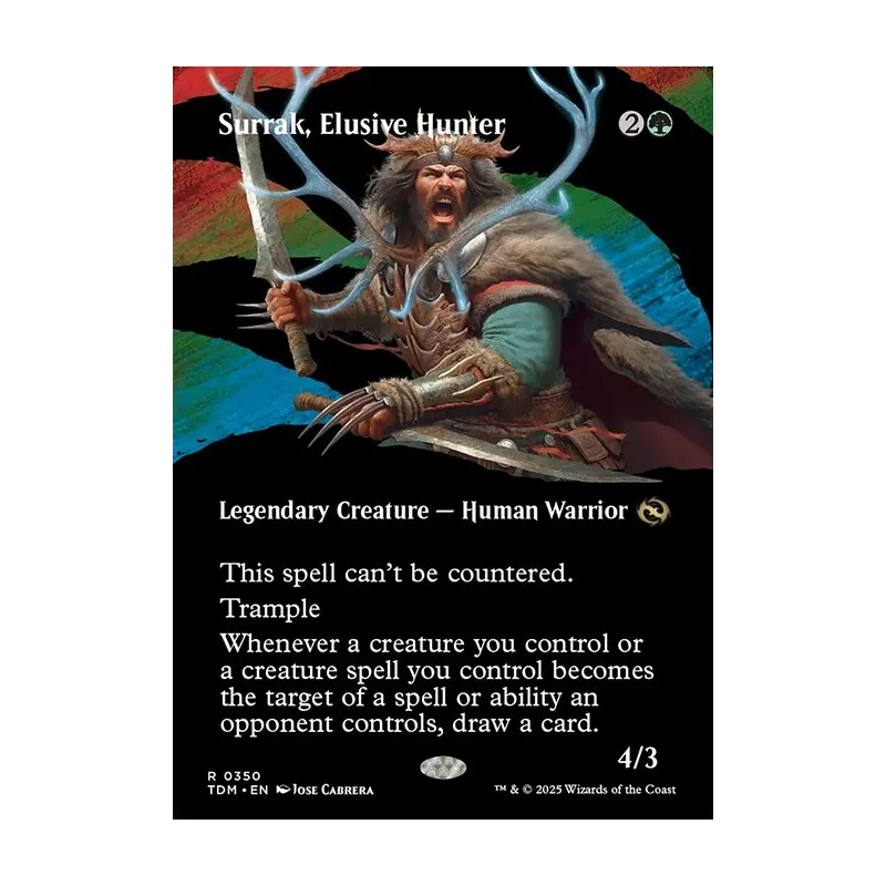 Surrak, Elusive Hunter (Borderless) - Tarkir: Dragonstorm (Near Mint)