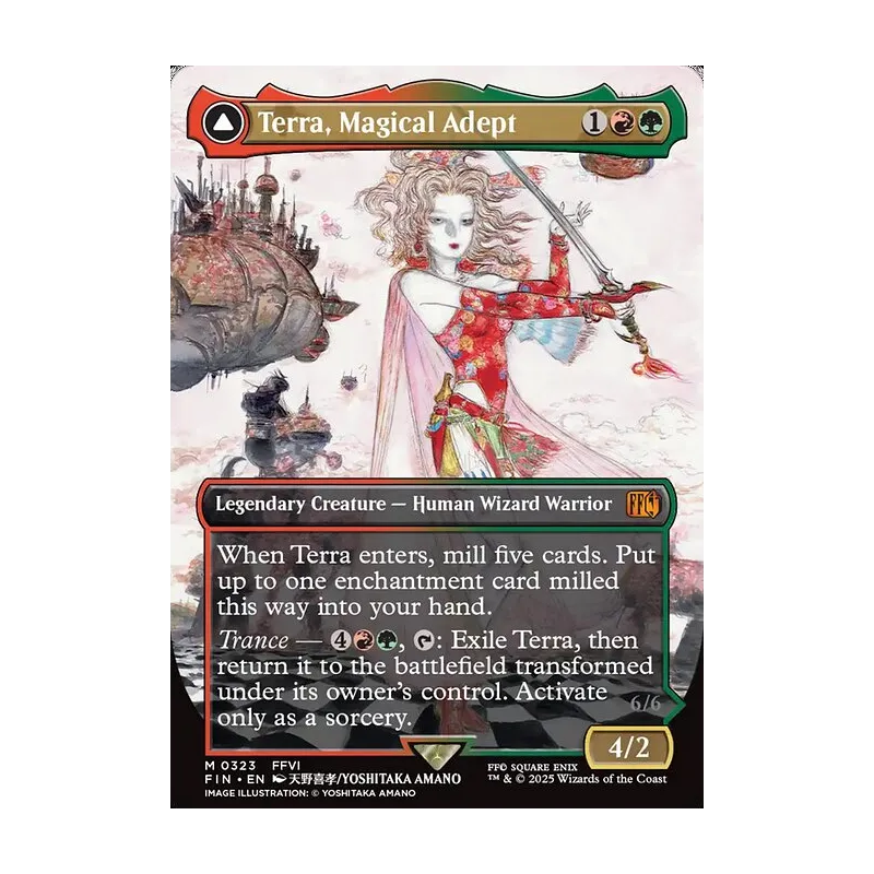 terra mtg final fantasy Magical Adept Altered Art Card Fully Painted Gift CEDH III Create a token thats a copy of target nonlegendary enchantment you control MTG Final Fantasy Terra Commander