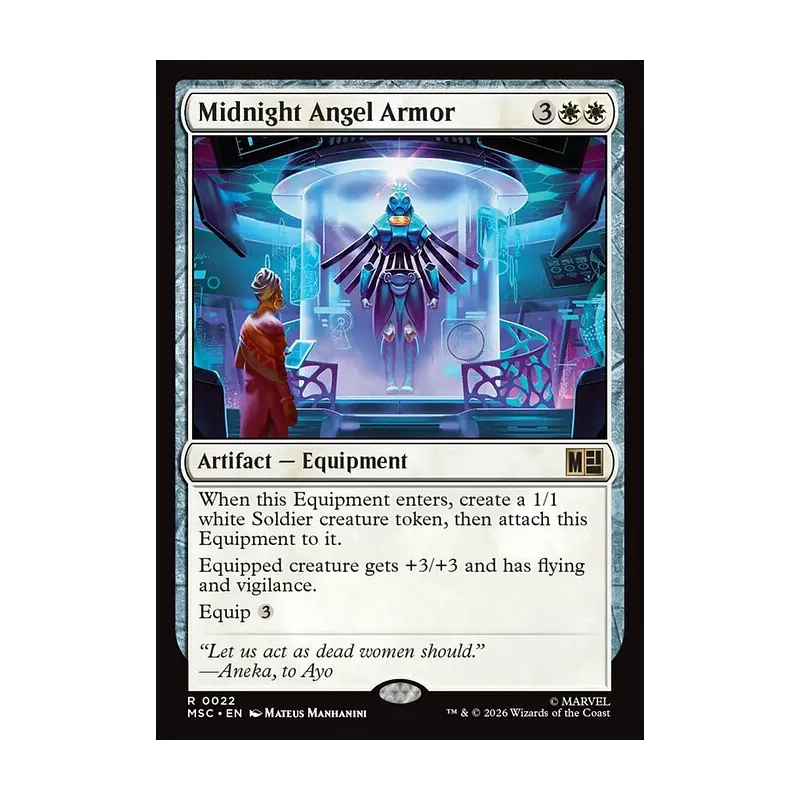 Midnight Angel Armor (Surge Foil) - Marvel Super Heroes Commander (Foil Near Mint)