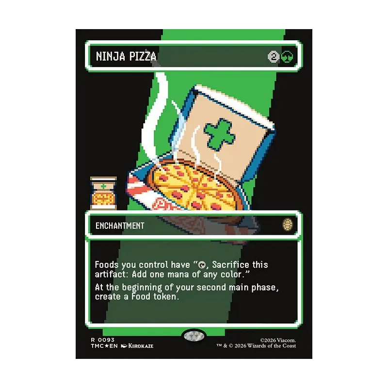 Ninja Pizza (Borderless) (Surge Foil) - Teenage Mutant Ninja Turtles Commander (Foil Near Mint)