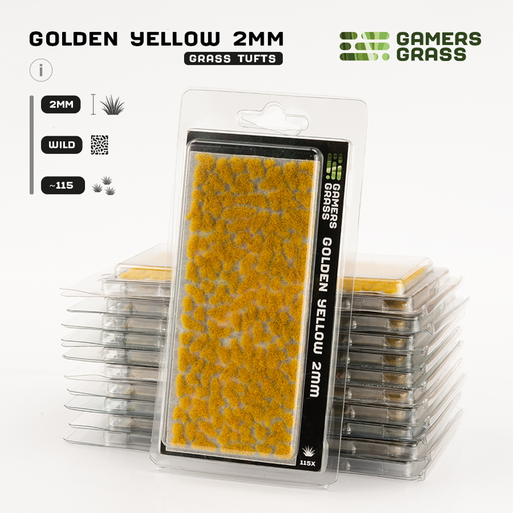 Gamers Grass Tufts: Golden Yellow - Wild 2mm