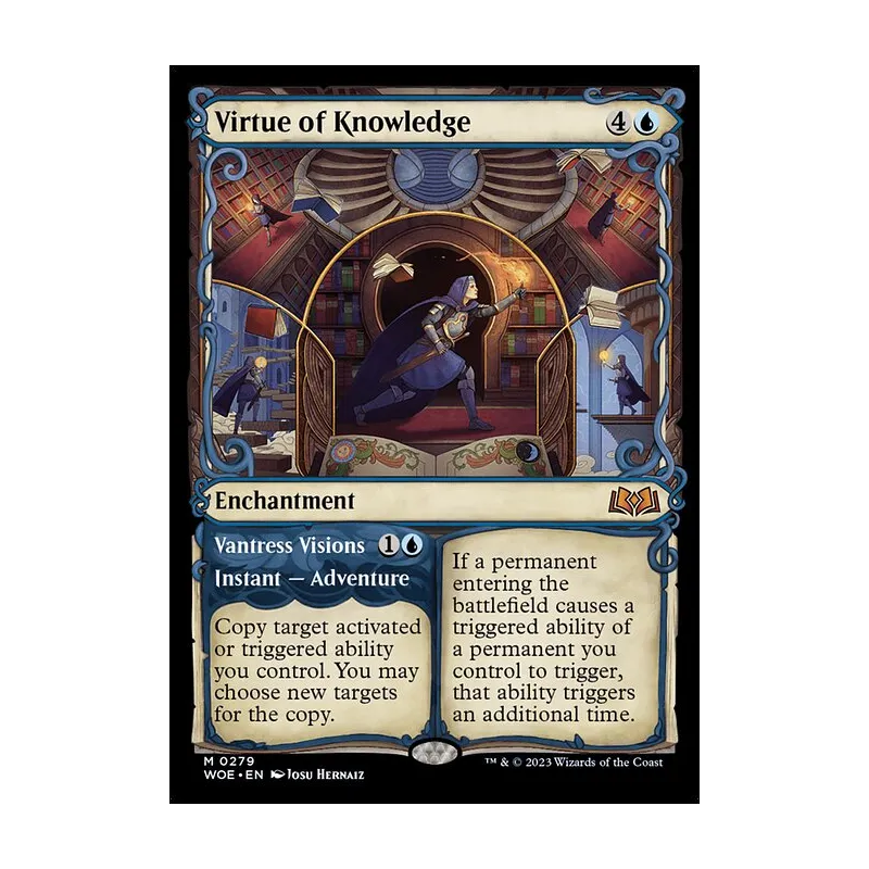 Virtue of Knowledge // Vantress Visions (Showcase) - Wilds of Eldraine (Near Mint)