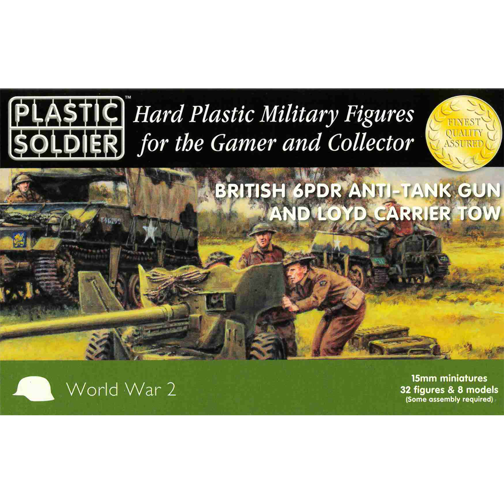 15mm Scale WW2: British 6pdr Anti-Tank Gun & and Lloyd Carrier Tow 15mm Scale WW2: British 6pdr Anti-Tank Gun & and Lloyd Carrier Tow