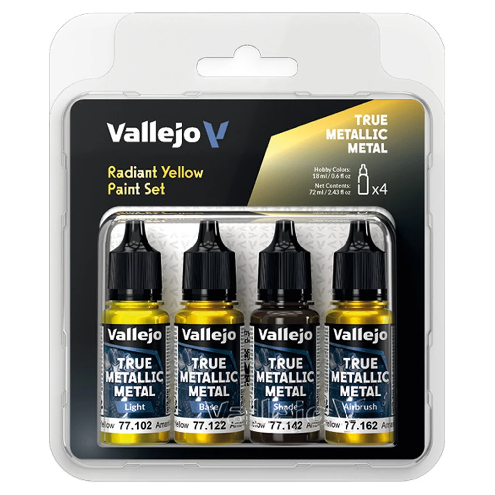Vallejo: True Metallic Metal: Radiant Yellow Paint Set (Preorder)