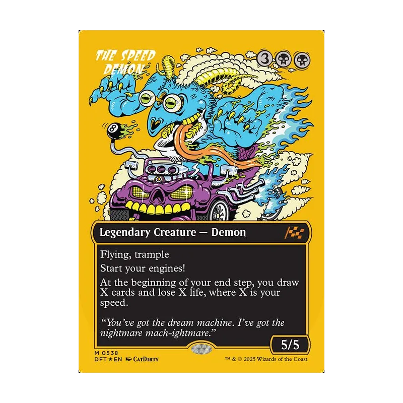 The Speed Demon (Borderless) (First-Place Foil) - Aetherdrift (Foil Near Mint)