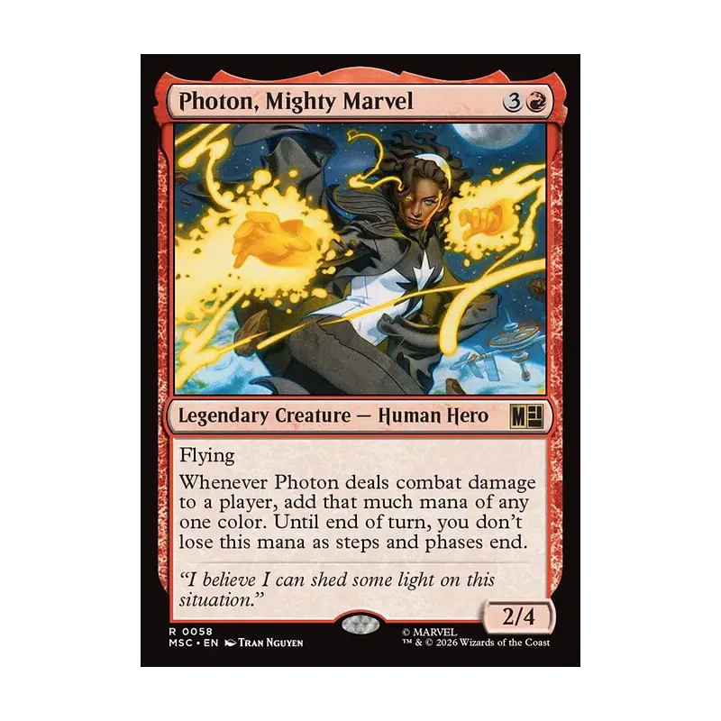 Photon, Mighty Marvel (Surge Foil) - Marvel Super Heroes Commander (Foil Near Mint)