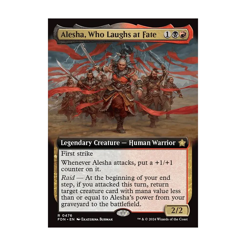 Alesha, Who Laughs at Fate (Extended Art) - Foundations (Near Mint)