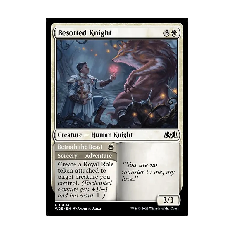 Besotted Knight // Betroth the Beast - Wilds of Eldraine (Near Mint)